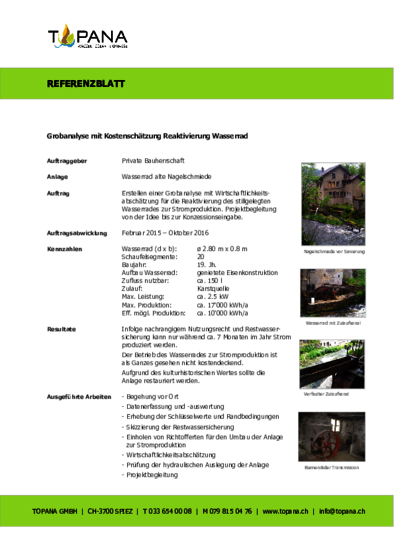 Referenzblatt Wasserrad